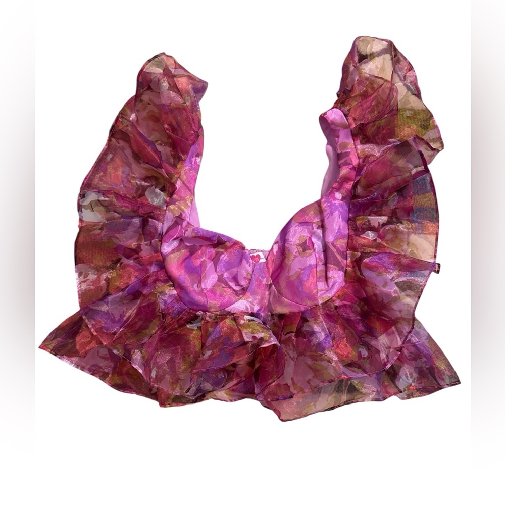 Buddy Love Pink and Purple Crop Top